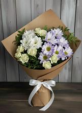 Букет цветов из:  Хризантемы и Розы в Зорино