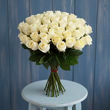 Букет 51 Белая роза Эдлесс Лав в Зорино