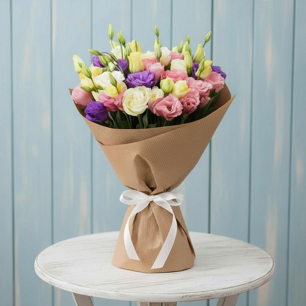 Букет цветов из: Лизиантусы в Зорино