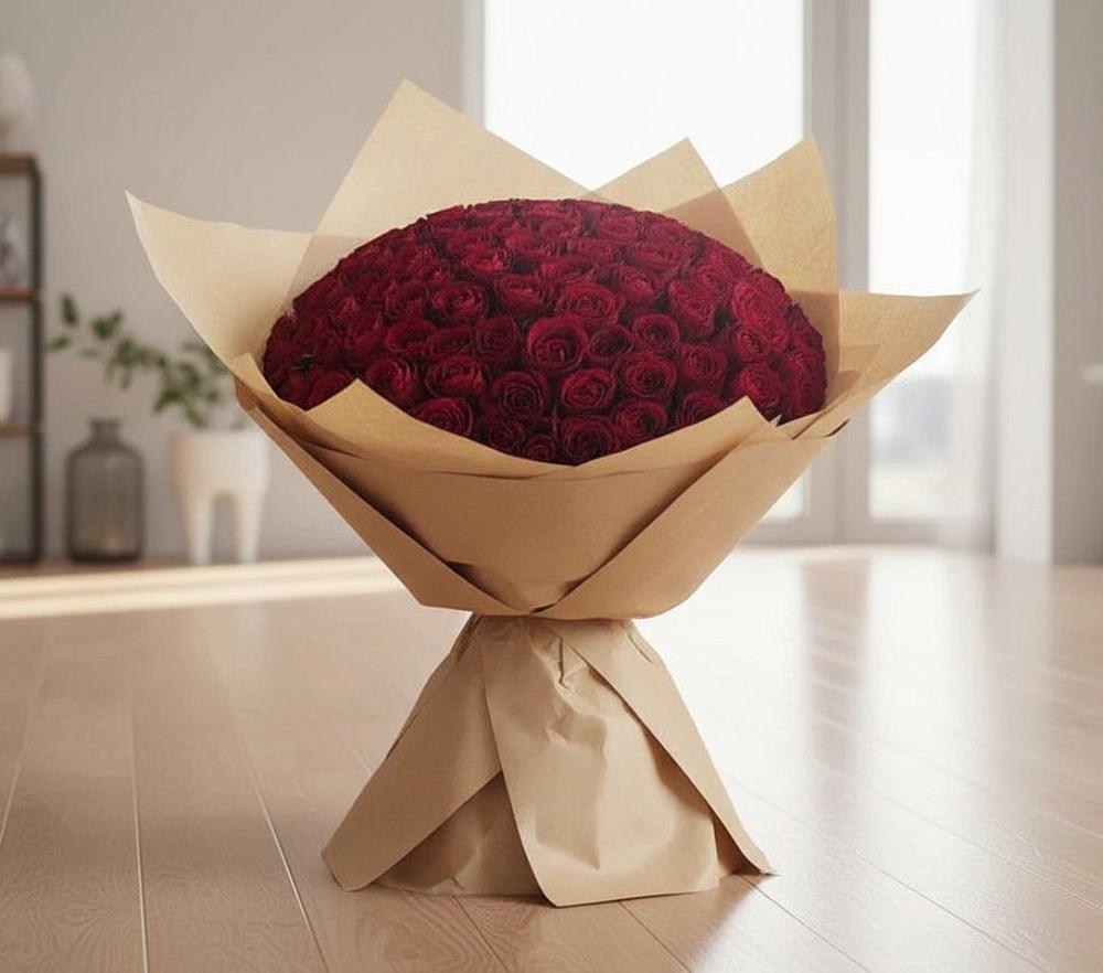 Букет 101 Красная роза в Зорино