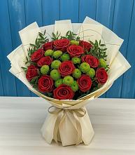 Букет цветов из:  Розы и Хризантемы в Зорино