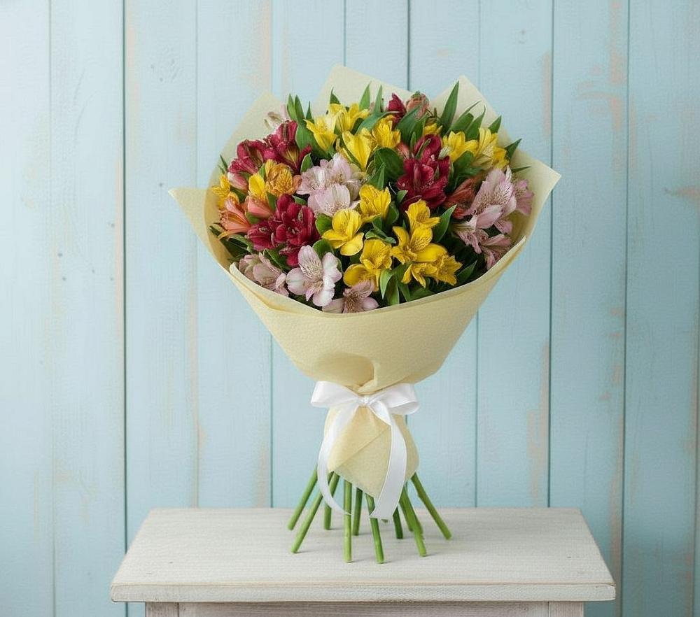 Букет цветов из: Альстромерии в Зорино